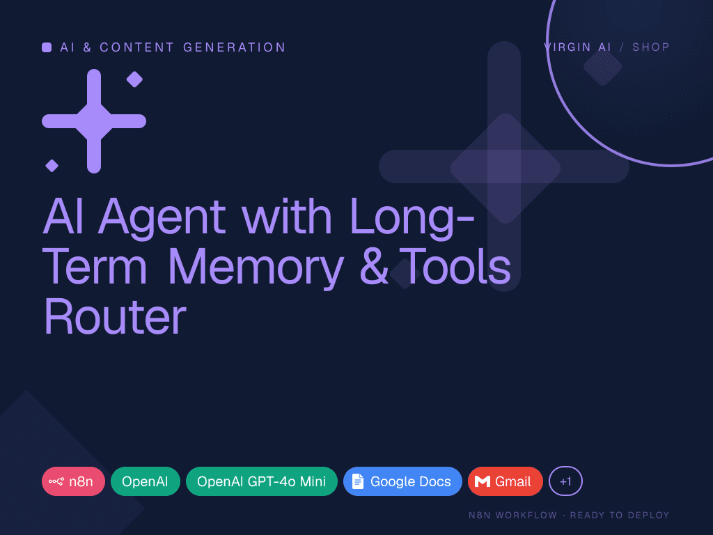 AI Agent with Long-Term Memory & Tools Router