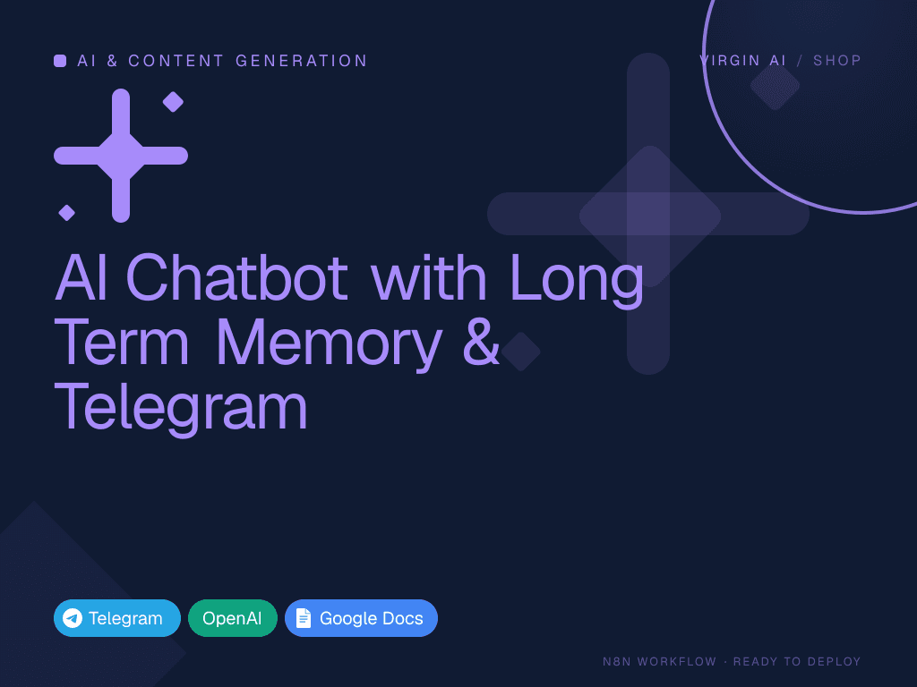 AI Chatbot with Long Term Memory & Telegram