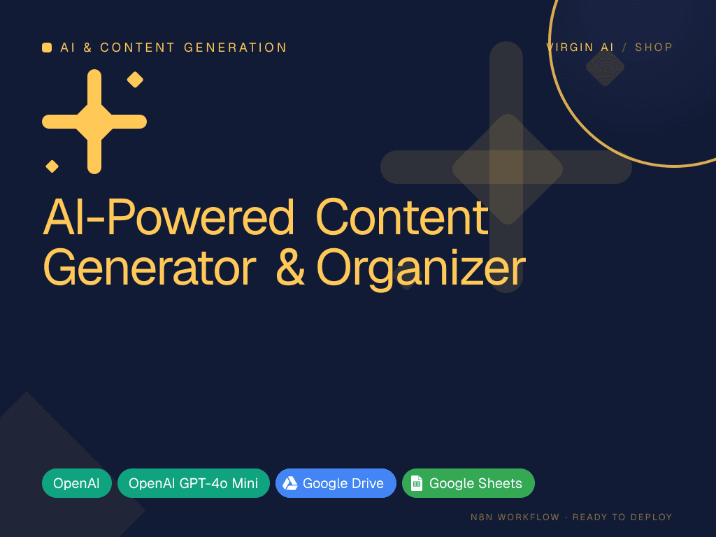 AI-Powered Content Generator & Organizer