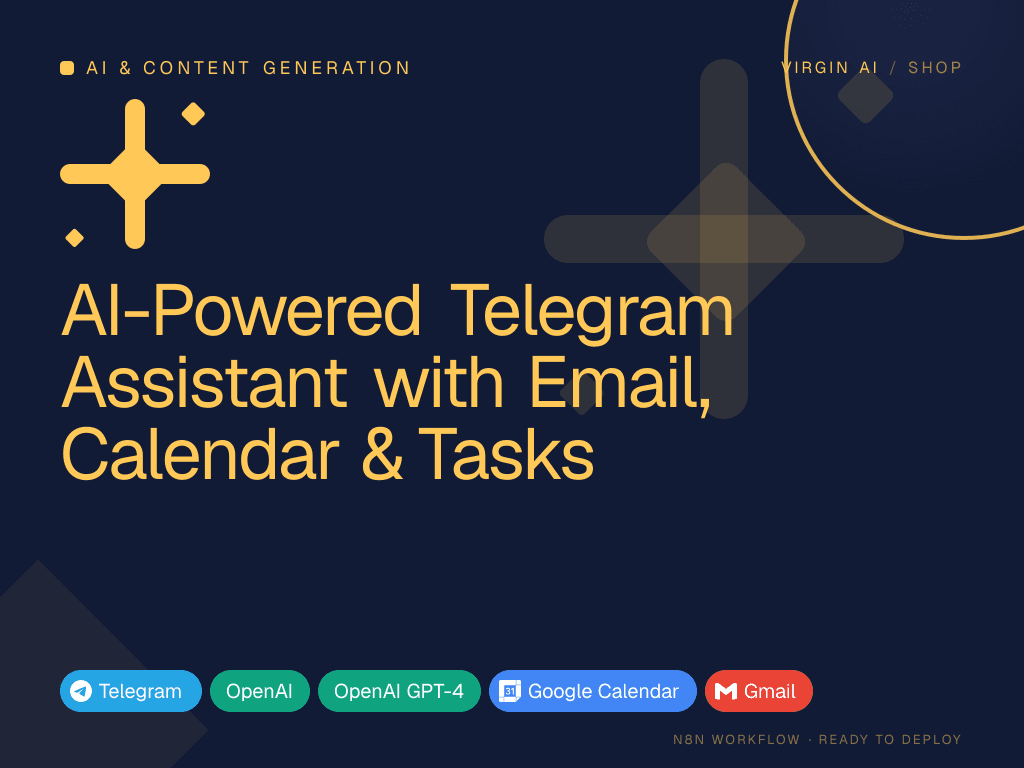 AI-Powered Telegram Assistant with Email, Calendar & Tasks