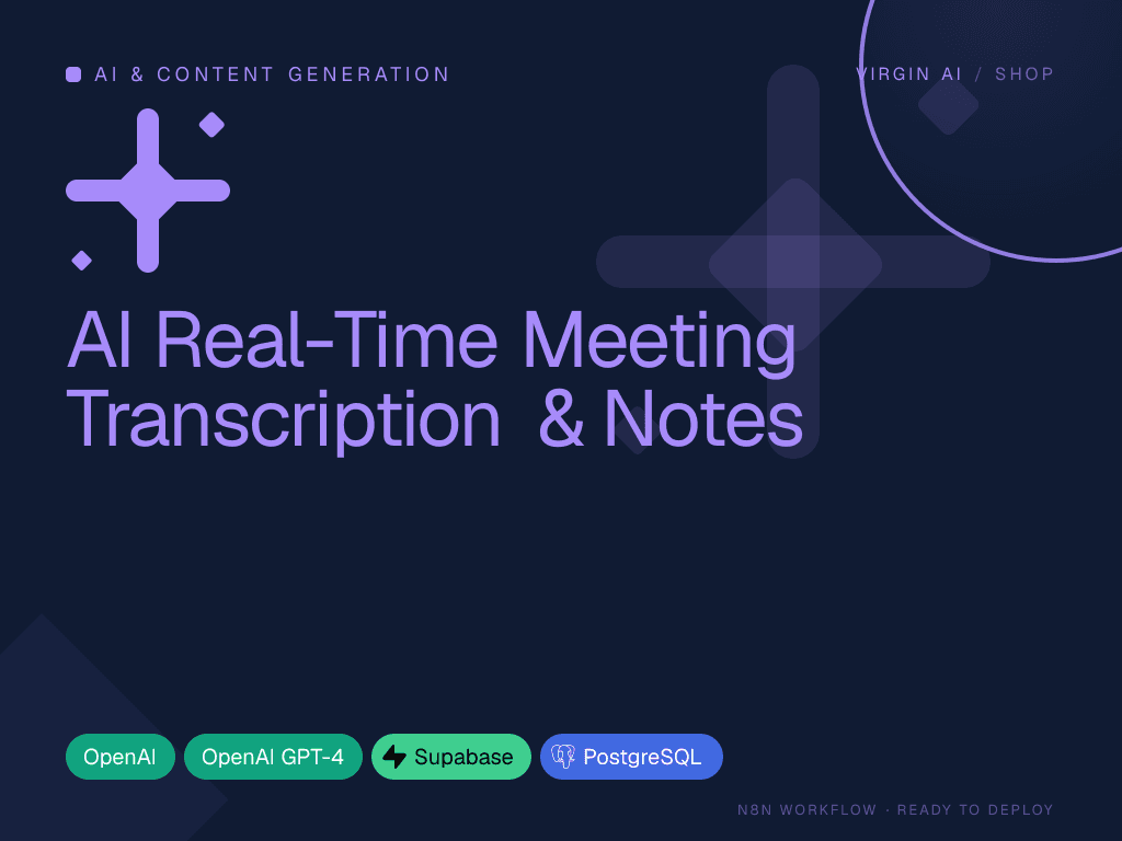 AI Real-Time Meeting Transcription & Notes
