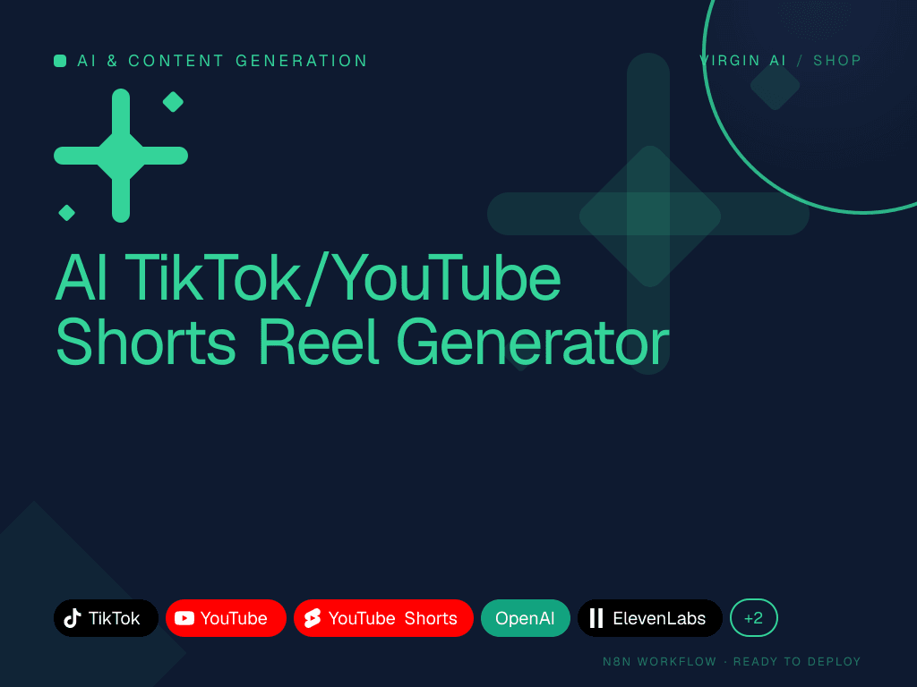 AI TikTok/YouTube Shorts Reel Generator