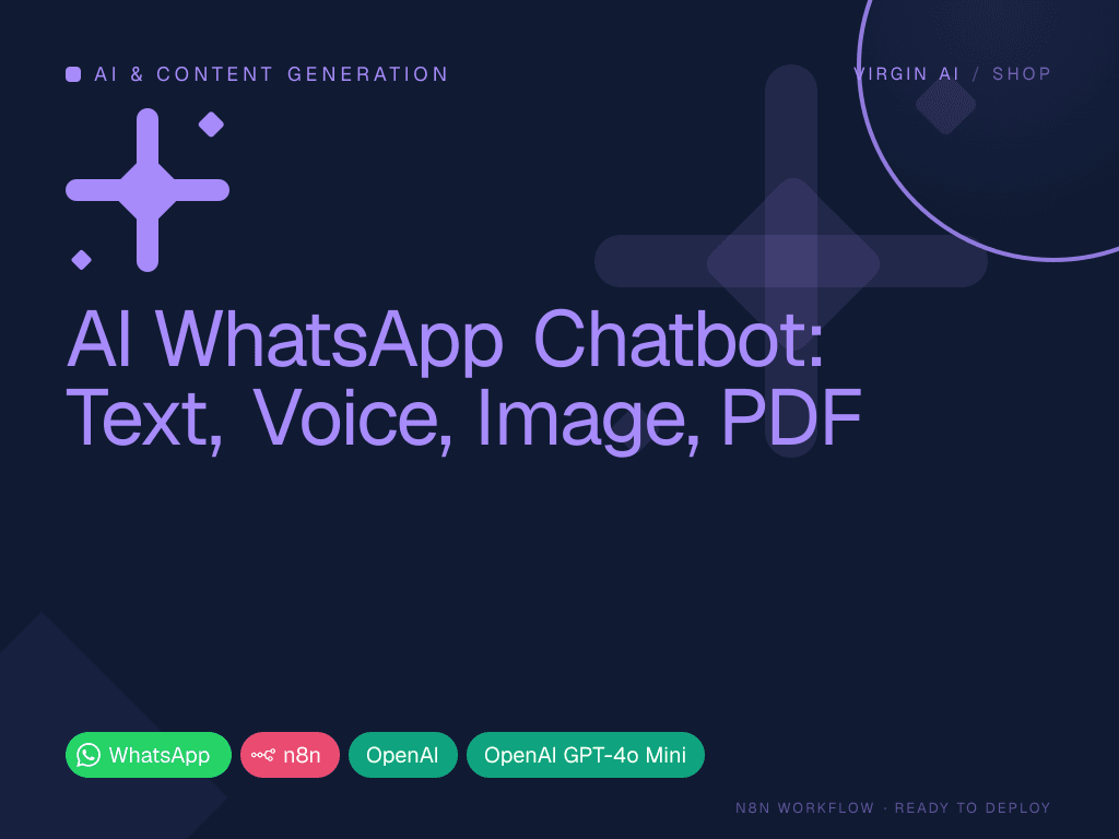 AI WhatsApp Chatbot: Text, Voice, Image, PDF