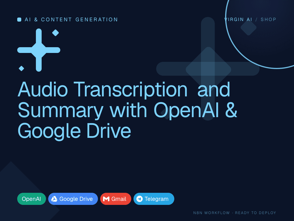 Audio Transcription and Summary with OpenAI & Google Drive