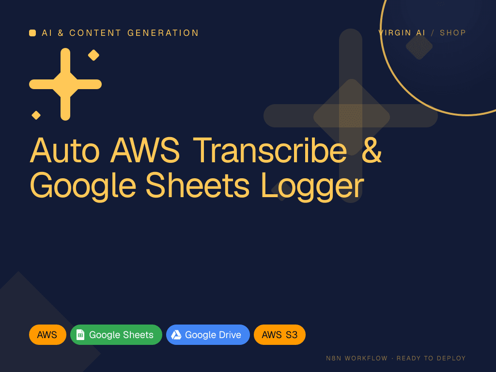 Auto AWS Transcribe & Google Sheets Logger