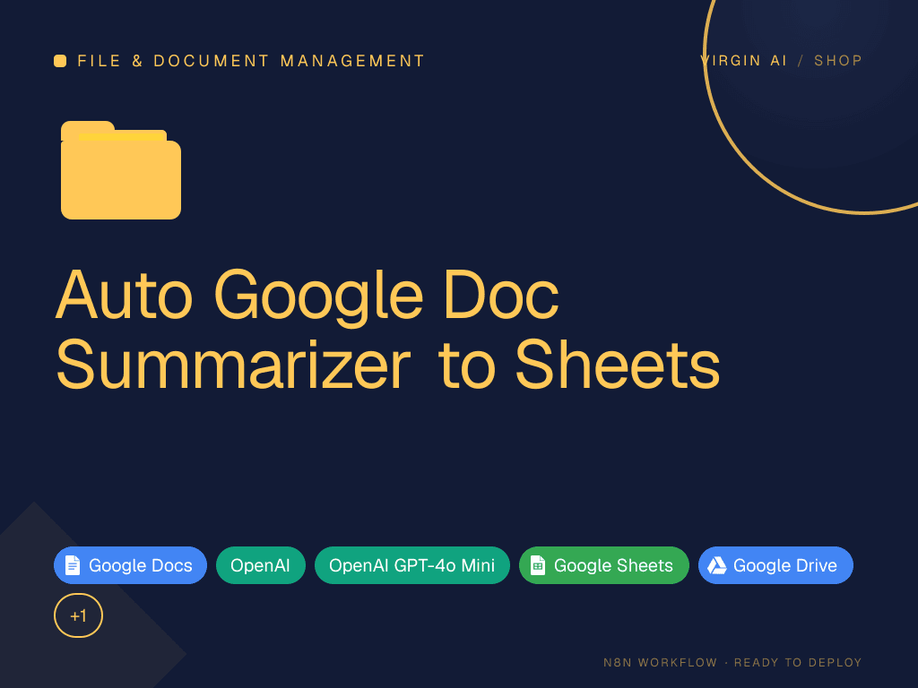 Auto Google Doc Summarizer to Sheets