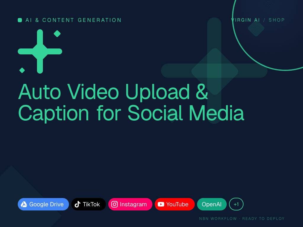 Auto Video Upload & Caption for Social Media