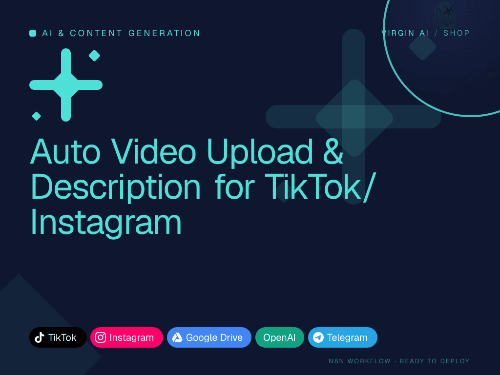 Auto Video Upload & Description for TikTok/Instagram