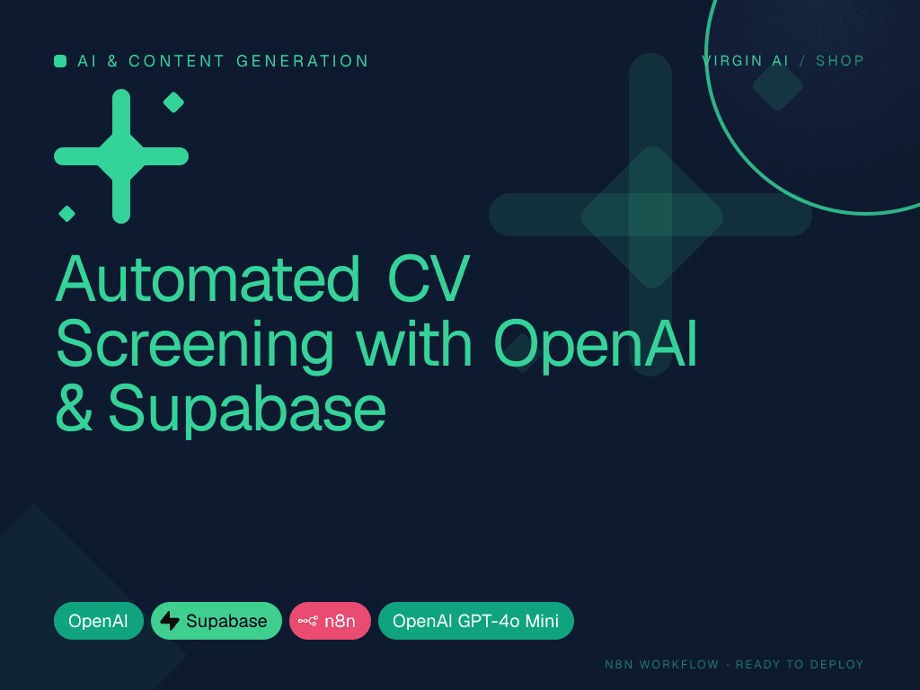 Automated CV Screening with OpenAI & Supabase
