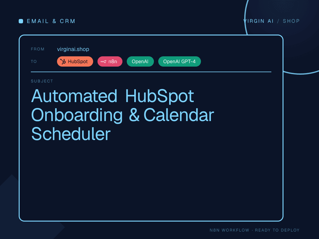 Automated HubSpot Onboarding & Calendar Scheduler