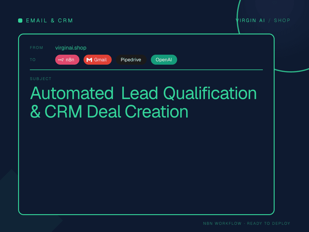 Automated Lead Qualification & CRM Deal Creation