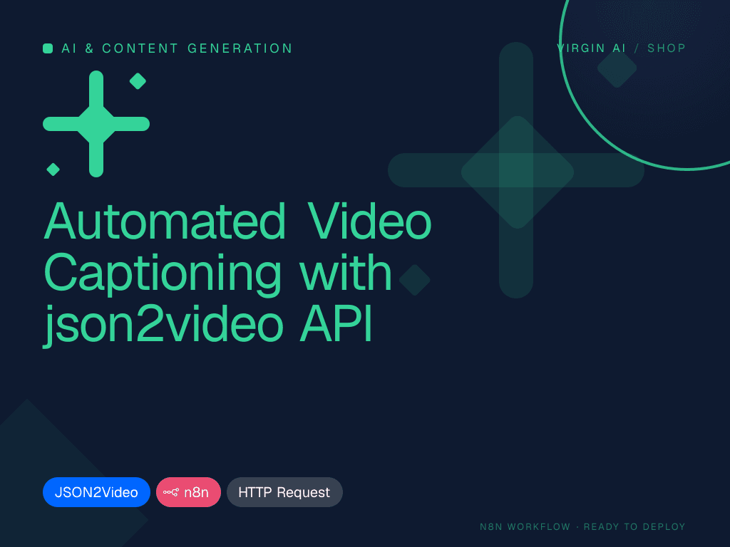 Automated Video Captioning with json2video API