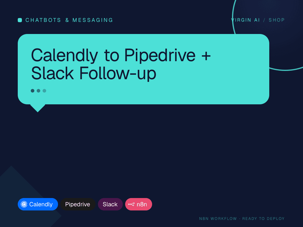 Calendly to Pipedrive + Slack Follow-up