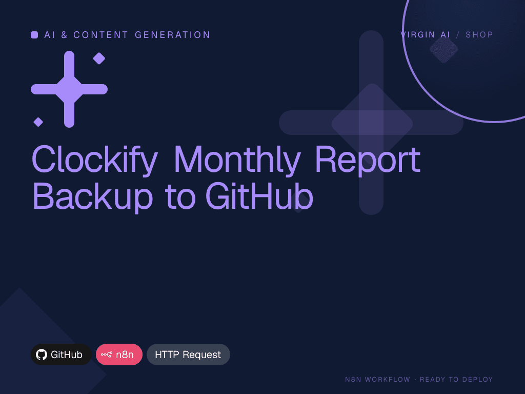 Clockify Monthly Report Backup to GitHub
