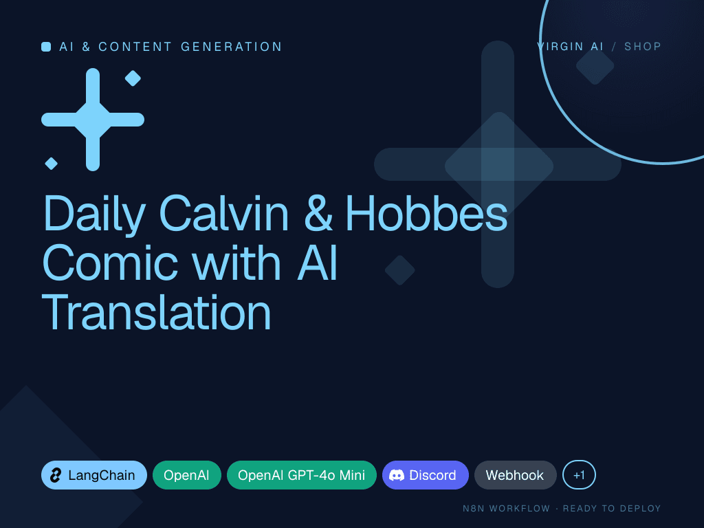 Daily Calvin & Hobbes Comic with AI Translation
