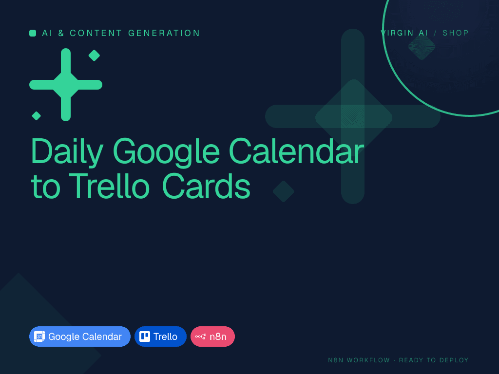 Daily Google Calendar to Trello Cards