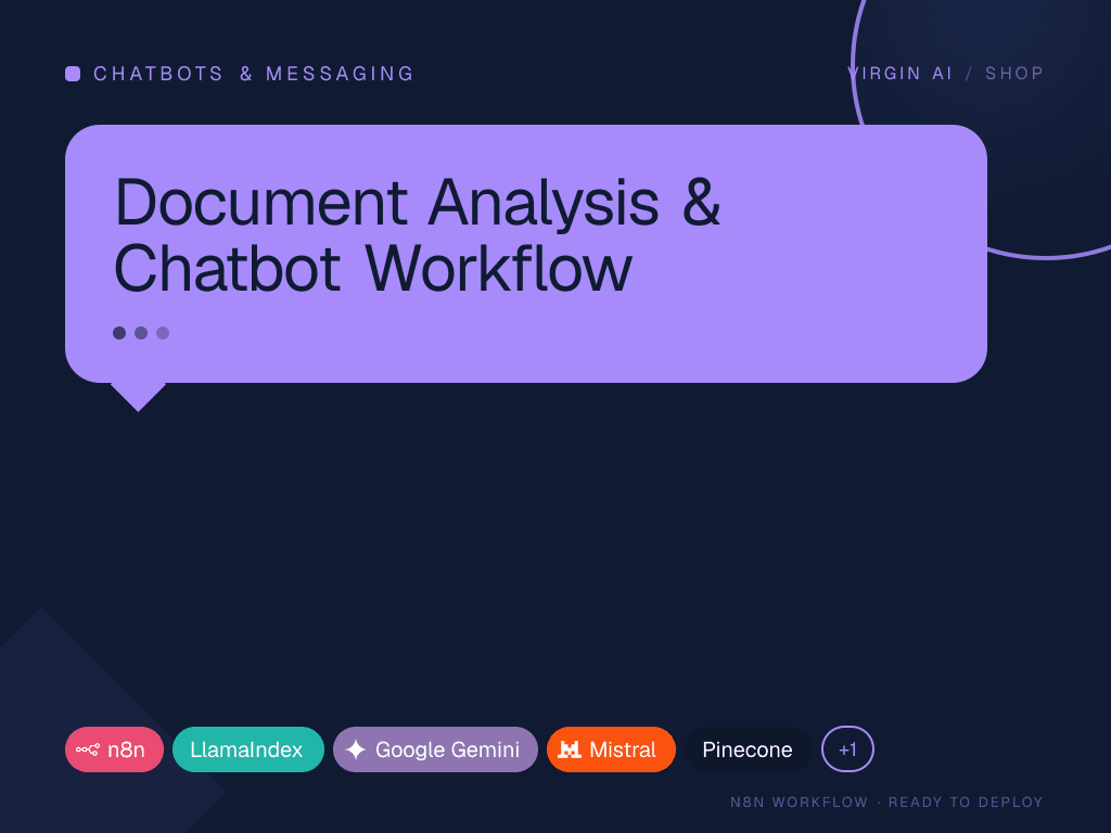 Document Analysis & Chatbot Workflow
