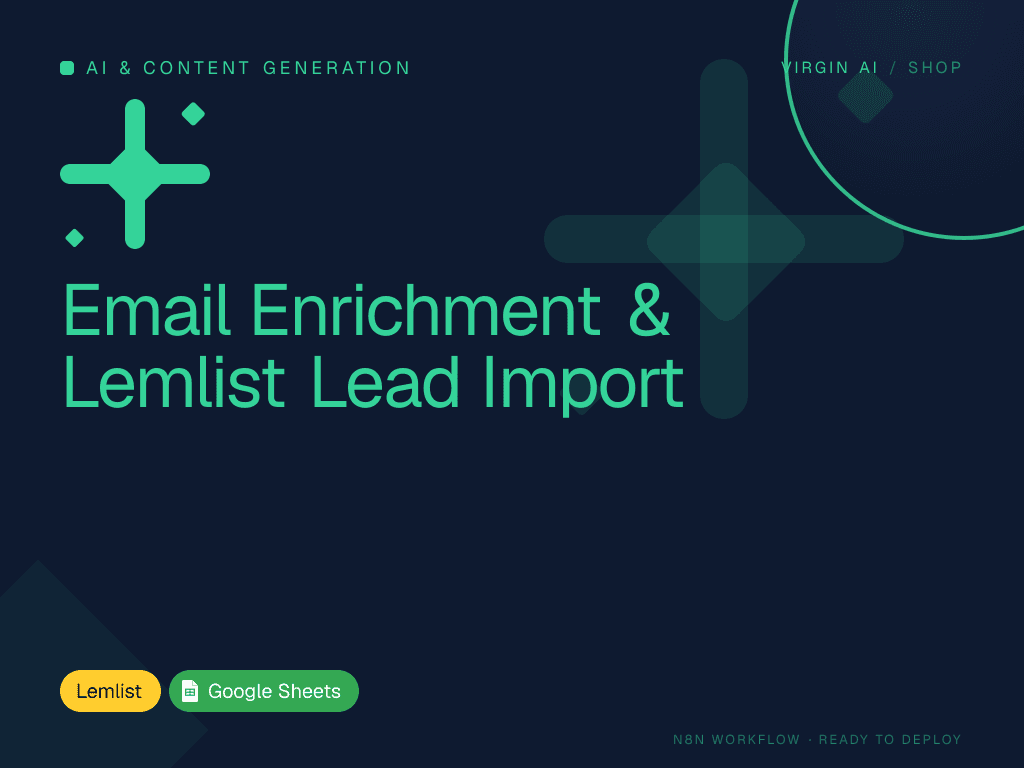 Email Enrichment & Lemlist Lead Import