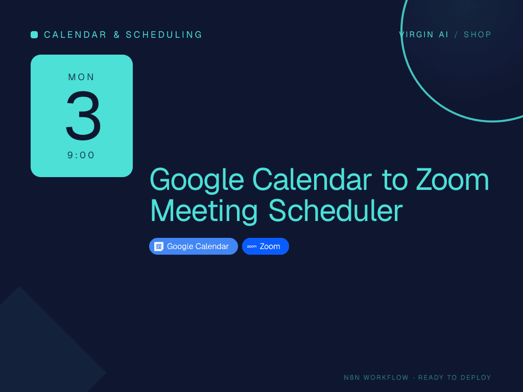 Google Calendar to Zoom Meeting Scheduler