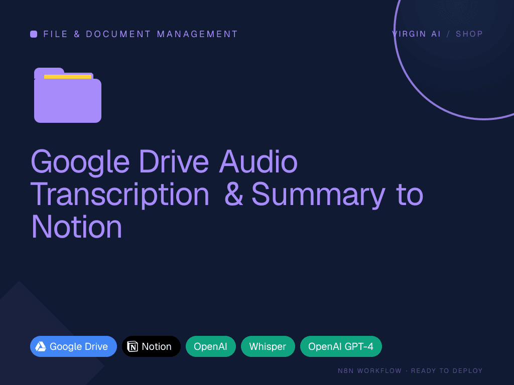 Google Drive Audio Transcription & Summary to Notion
