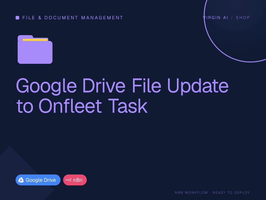 Google Drive File Update to Onfleet Task