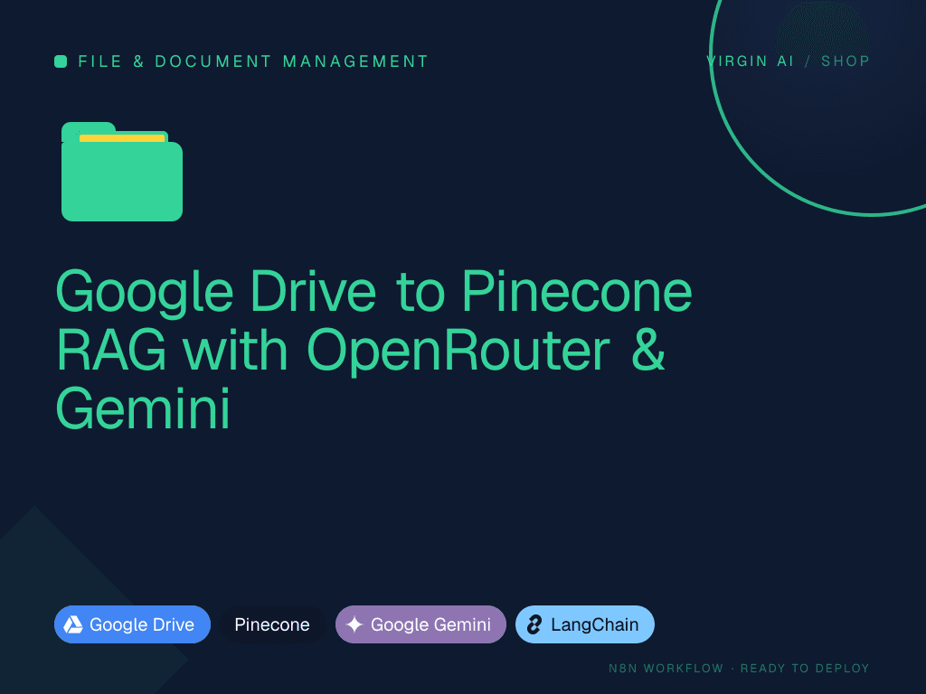 Google Drive to Pinecone RAG with OpenRouter & Gemini