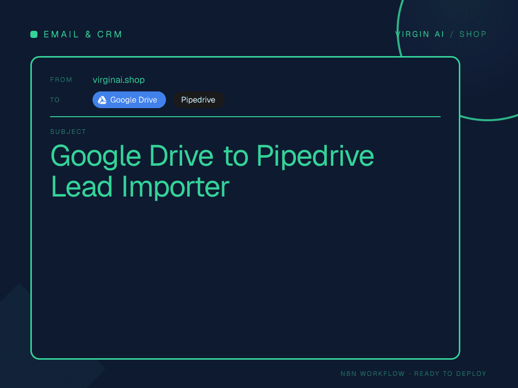 Google Drive to Pipedrive Lead Importer