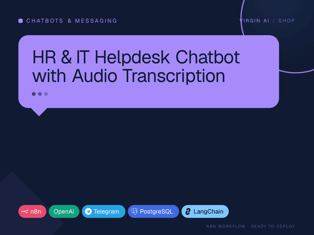 HR & IT Helpdesk Chatbot with Audio Transcription