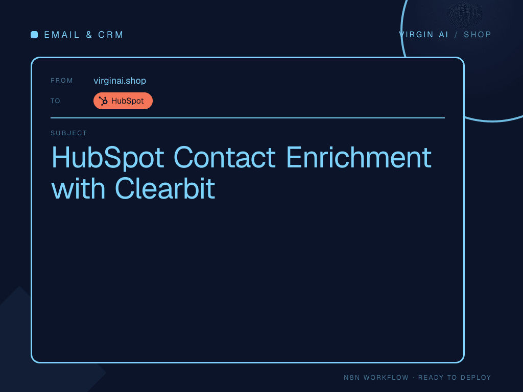 HubSpot Contact Enrichment with Clearbit