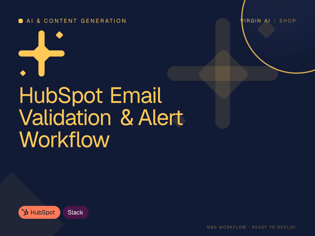 HubSpot Email Validation & Alert Workflow