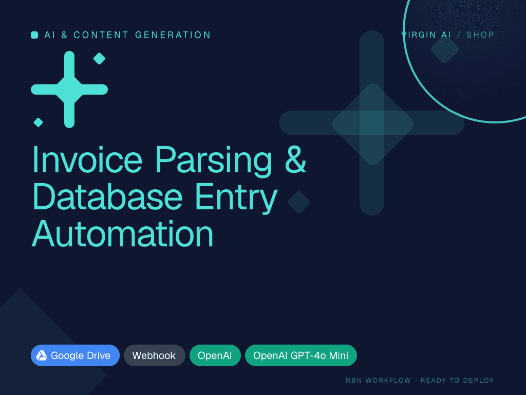 Invoice Parsing & Database Entry Automation