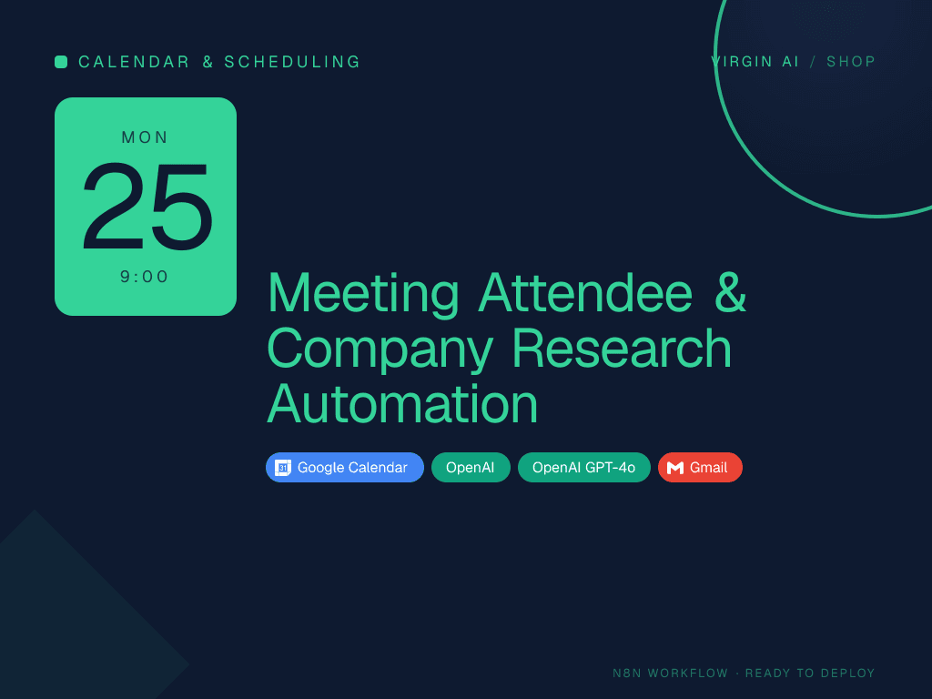 Meeting Attendee & Company Research Automation