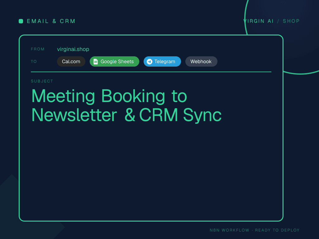 Meeting Booking to Newsletter & CRM Sync