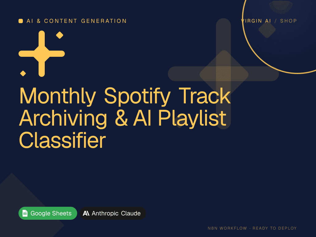 Monthly Spotify Track Archiving & AI Playlist Classifier