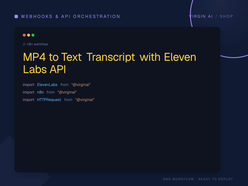 MP4 to Text Transcript with Eleven Labs API