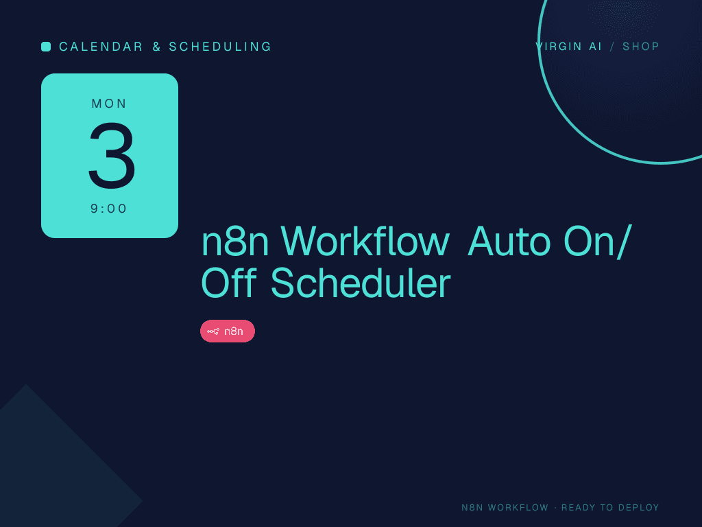 n8n Workflow Auto On/Off Scheduler