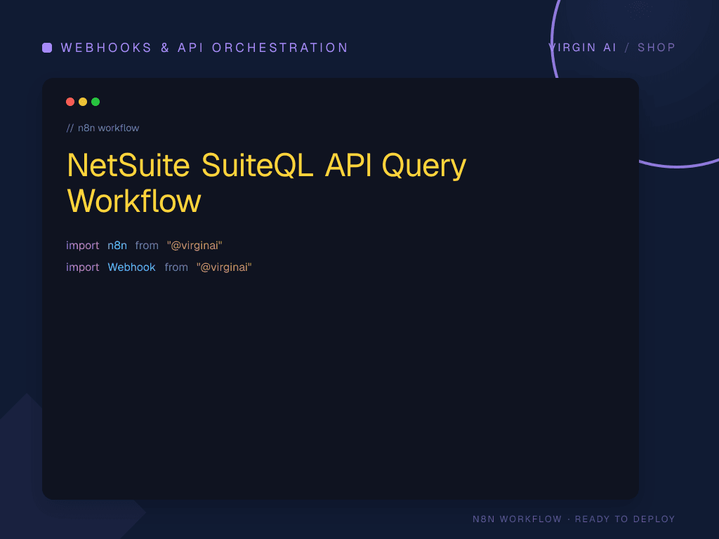 NetSuite SuiteQL API Query Workflow