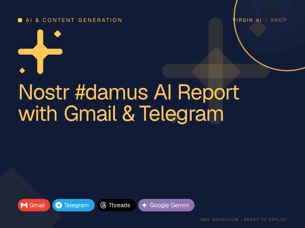 Nostr #damus AI Report with Gmail & Telegram