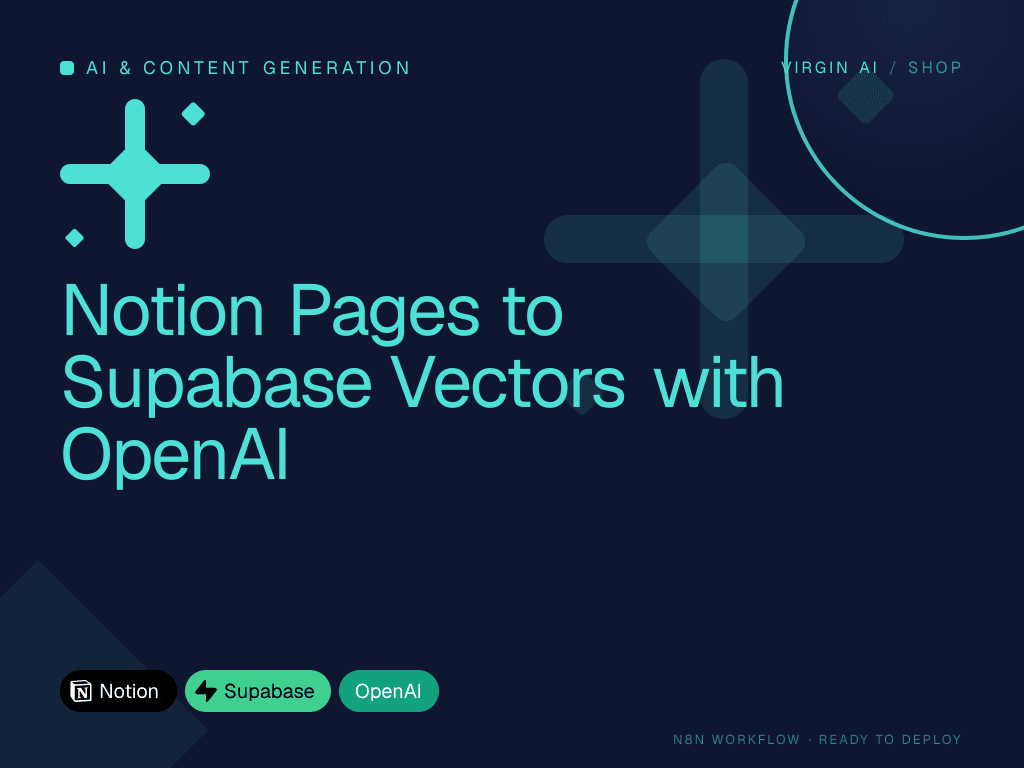 Notion Pages to Supabase Vectors with OpenAI