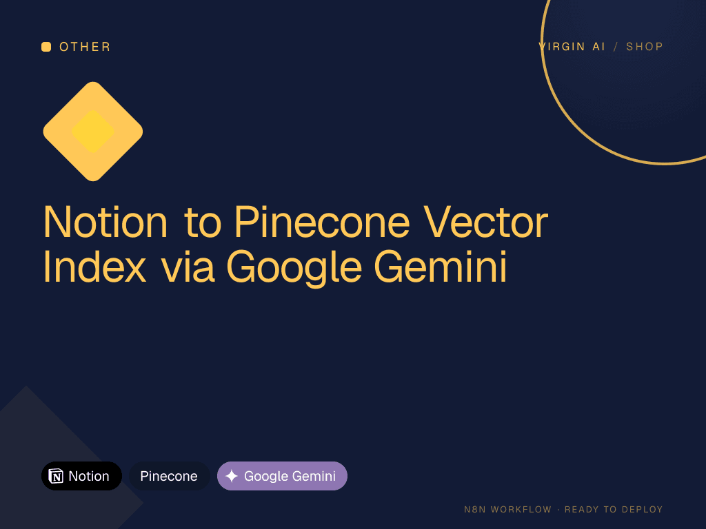 Notion to Pinecone Vector Index via Google Gemini