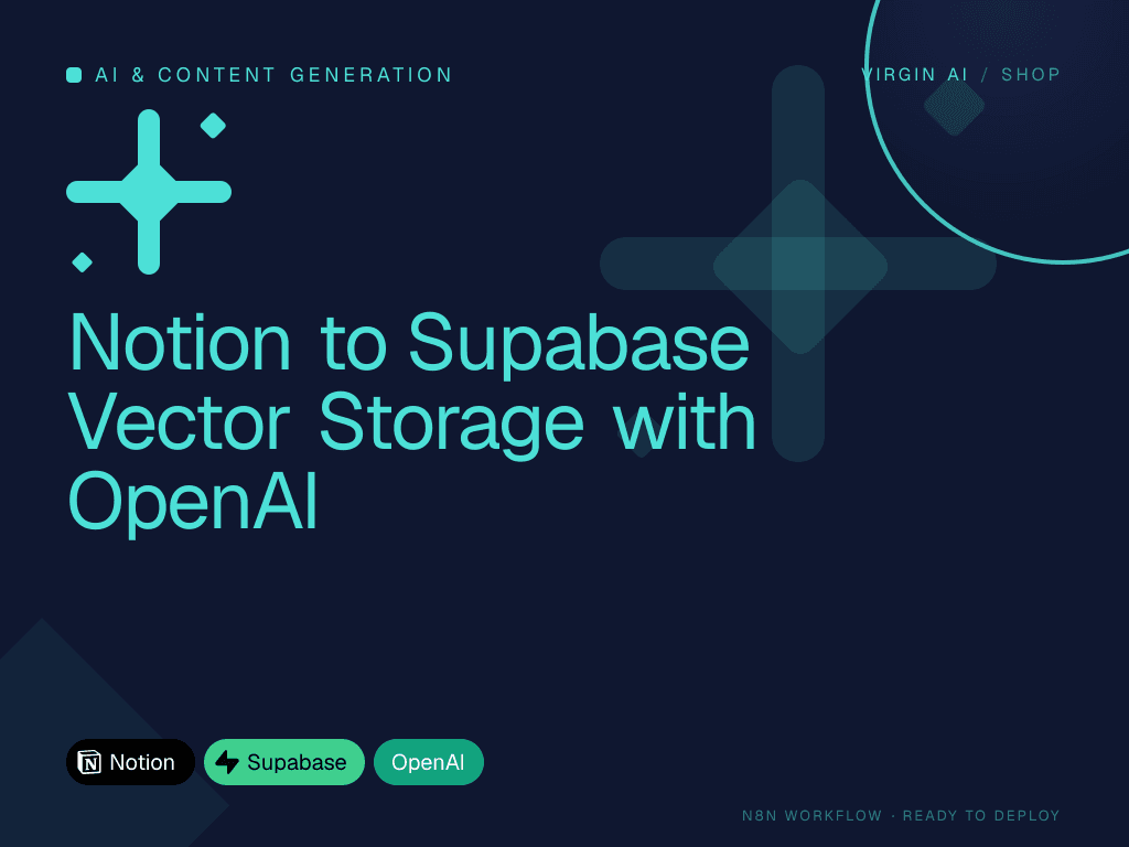 Notion to Supabase Vector Storage with OpenAI