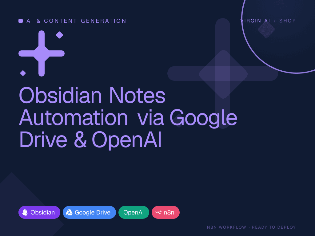 Obsidian Notes Automation via Google Drive & OpenAI
