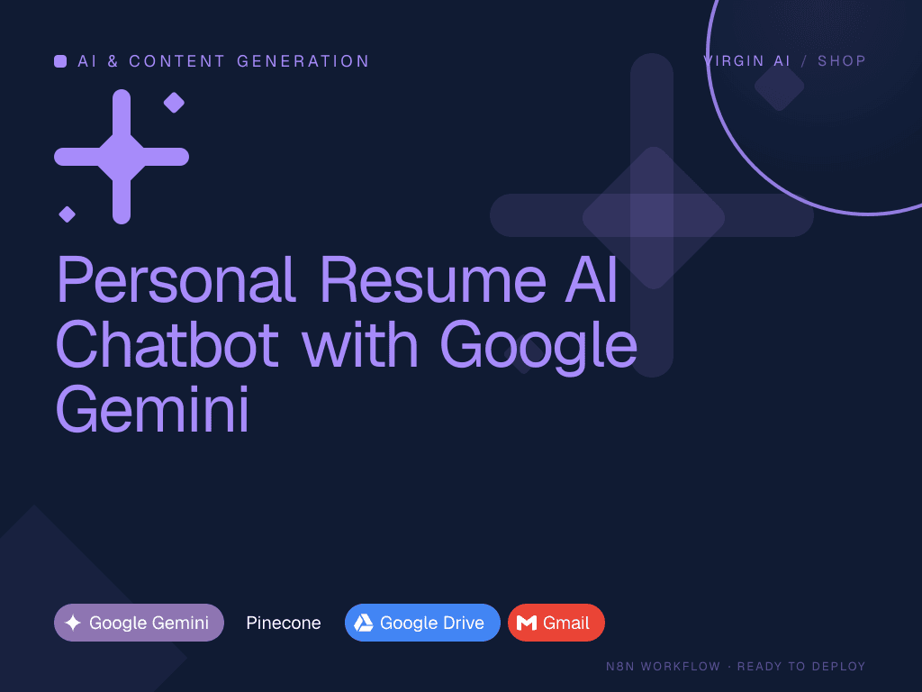 Personal Resume AI Chatbot with Google Gemini