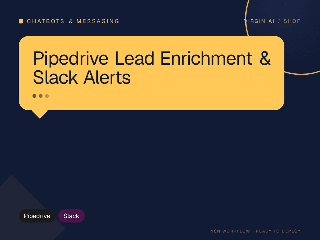 Pipedrive Lead Enrichment & Slack Alerts