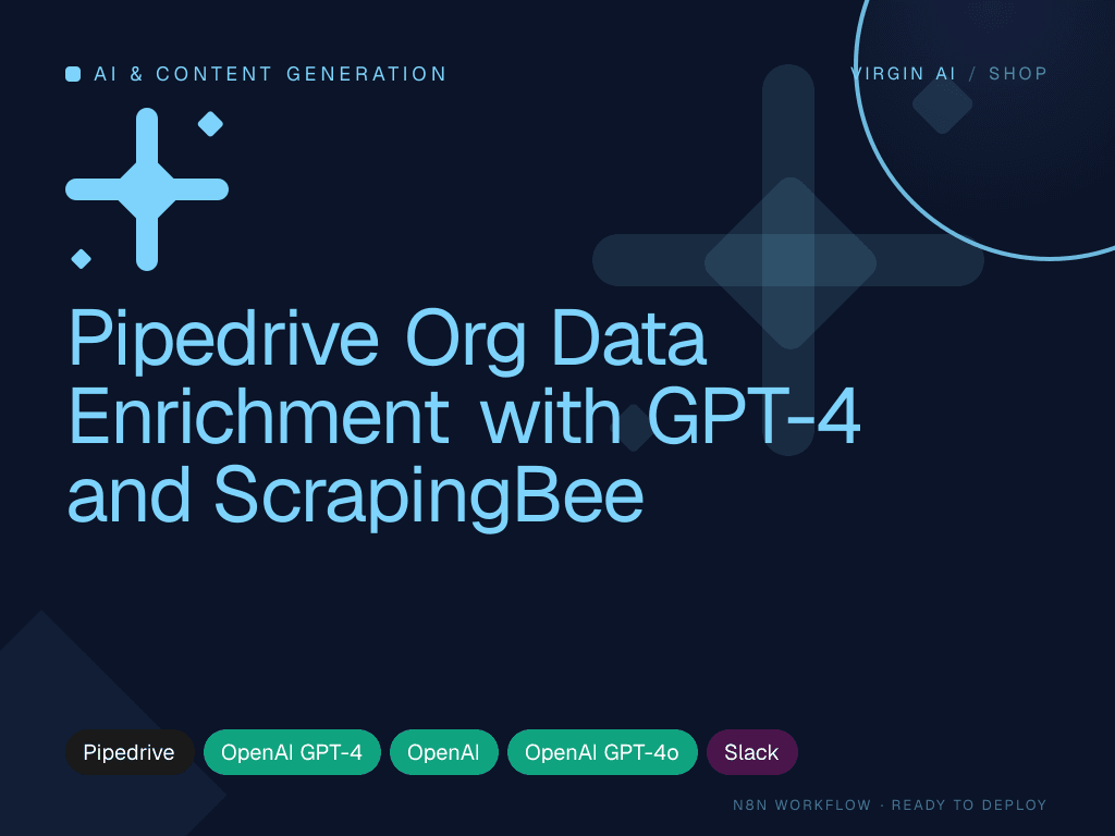 Pipedrive Org Data Enrichment with GPT-4 and ScrapingBee