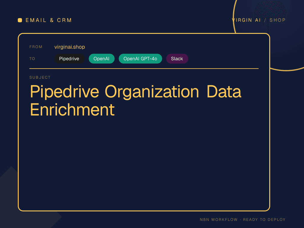 Pipedrive Organization Data Enrichment