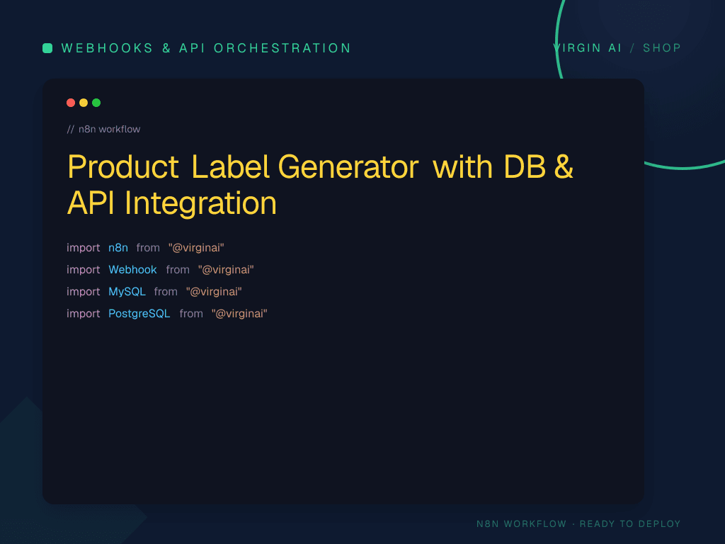 Product Label Generator with DB & API Integration