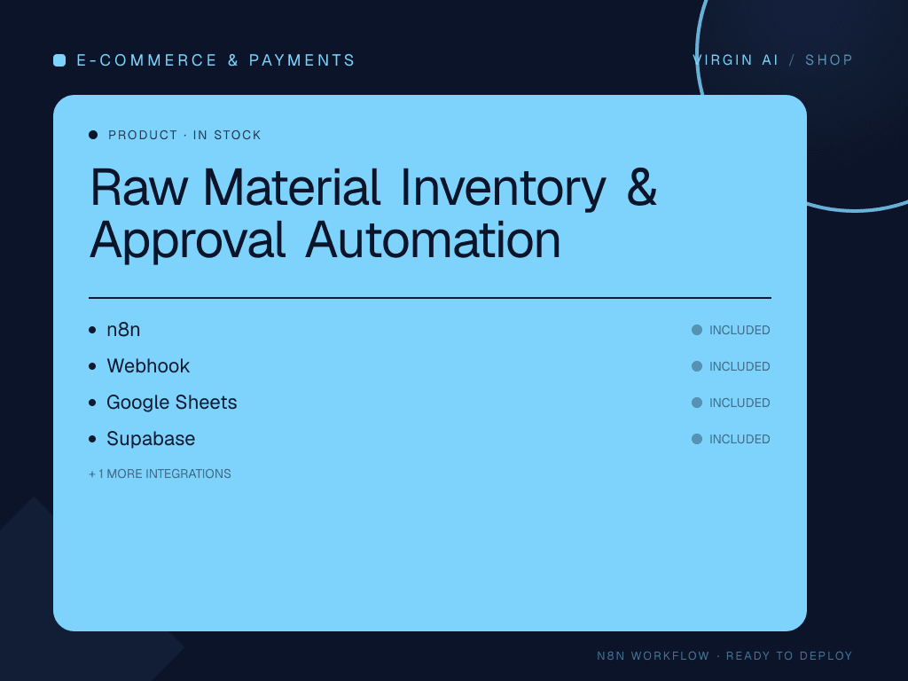 Raw Material Inventory & Approval Automation