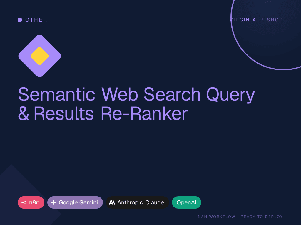 Semantic Web Search Query & Results Re-Ranker
