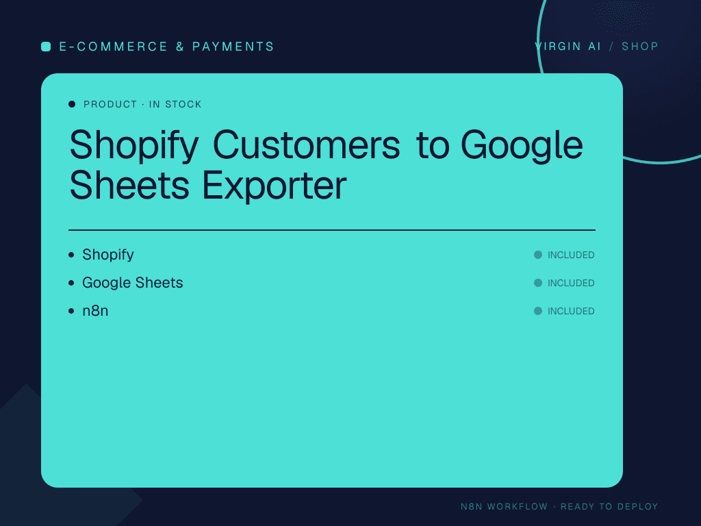 Shopify Customers to Google Sheets Exporter